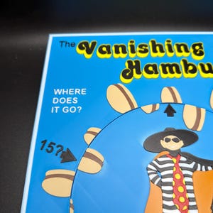 El rompecabezas de la hamburguesa desaparecida: rompecabezas vintage de ilusión óptica, impresión 3D de alta calidad, divertido y atractivo para todas las edades. imagen 10