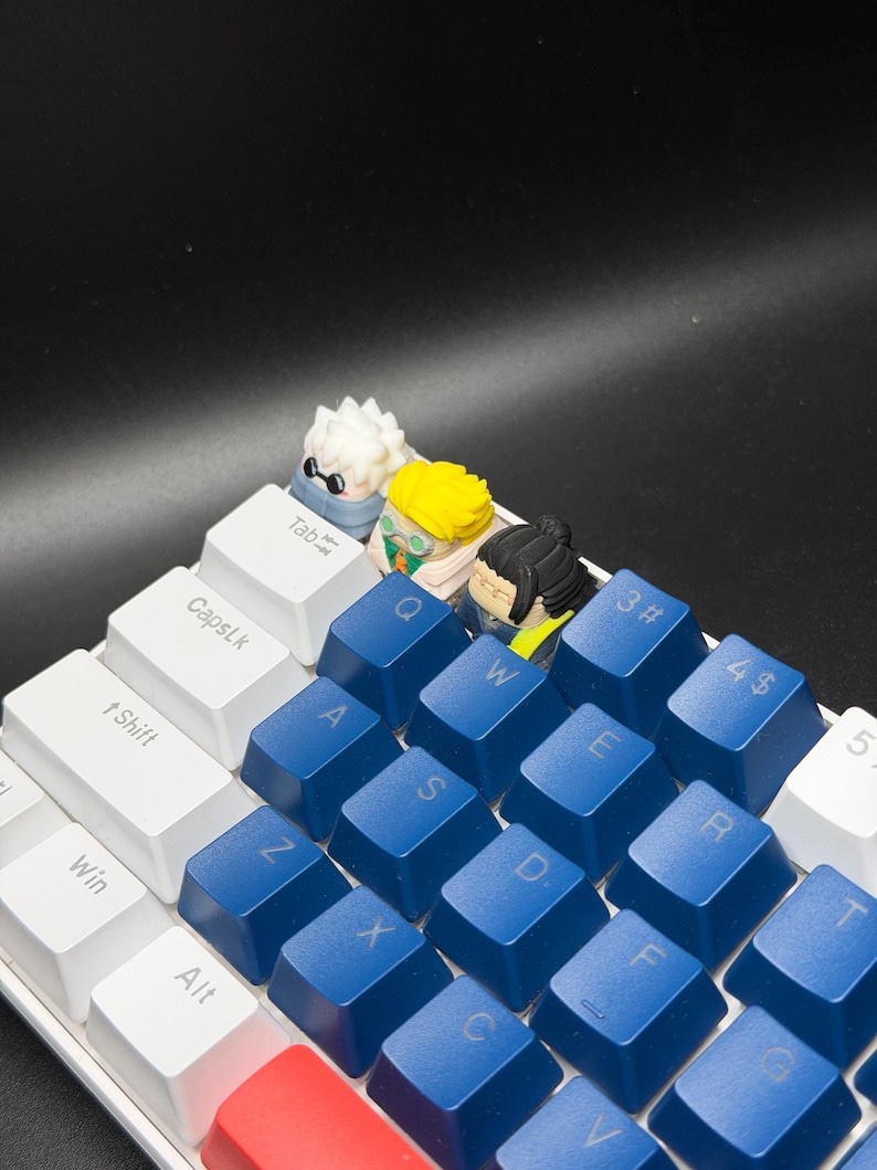 Touches de clavier artisanales inspirées des animés pour Cherry MX et clones - Cadeau personnalisé pour les fans d'animés - Touches pour clavier Geto, Gojo, Nanami image 2