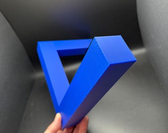 Penrose Triangle Optical Illusion | 3D Art Print, Unique Mind-Bending Wall Art & Home Decor, Perfect Gift for Art Lovers