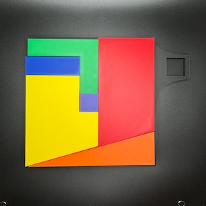Magische puzzel met extra stukjes - past op het kleine vierkantje voor unieke uitdaging, hersenkraker, leuke gezinsactiviteit en cadeau-idee - formaat 250 x 200 mm afbeelding 3