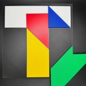 Classic T Puzzle - Tiling Puzzle Game with 4 Pieces - Fun & Challenging Shapes for Kids And Adults, Mind-Bending Brain Teasers - Large Size