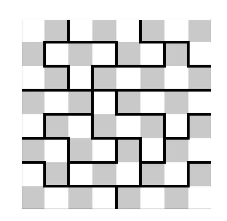 Puede incluir: Patr&oacute;n geom&eacute;trico abstracto con una cuadr&iacute;cula de cuadrados grises y blancos alternos. Gruesas l&iacute;neas negras intersectan los cuadrados, creando un dise&ntilde;o irregular e interconectado. El efecto general es una composici&oacute;n gr&aacute;fica moderna.