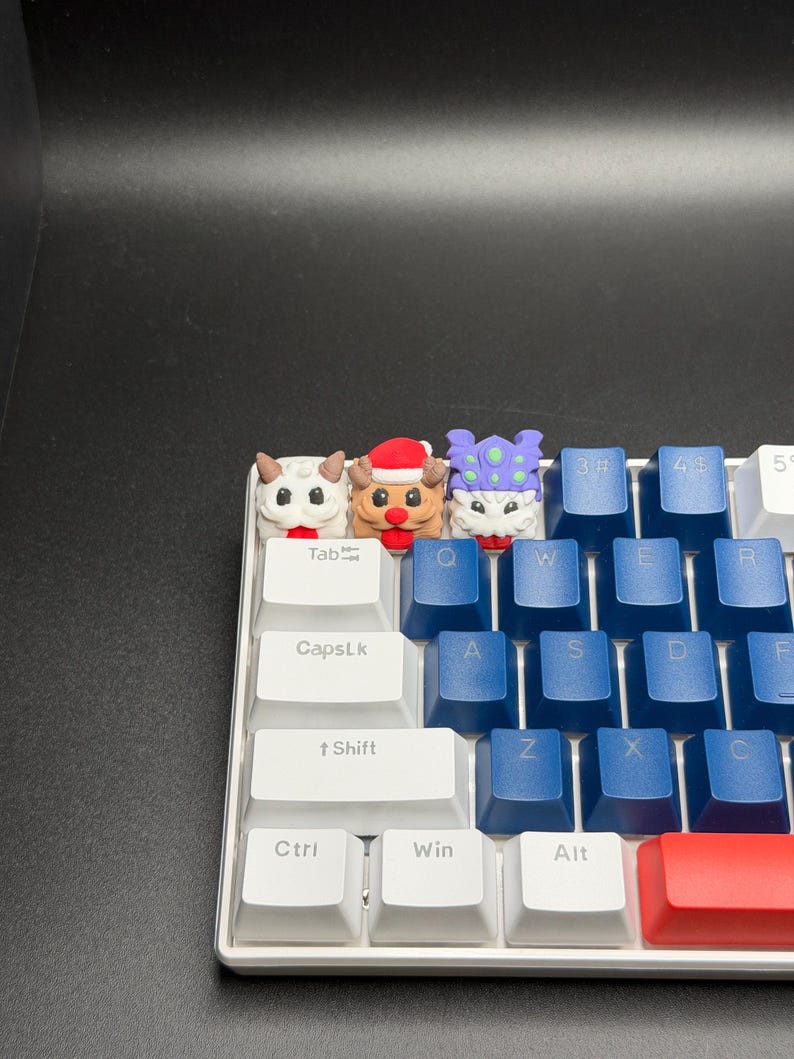 Handmade Poros Keycaps for Cherry MX, Artisan Keycaps, Poro, Baron Nashor, Reno, Gifts for Him & Her 3D Printed image 3