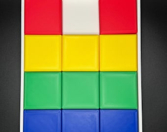 Shifty - Modern Recreation of 1974s Schuifpuzzel - Grote 3D-puzzel 25 x 19 cm, schuifstukuitdaging, reorganiseer de kleuren op het bord