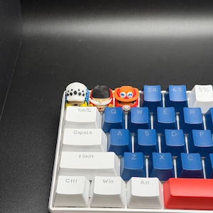 Handmade Anime Keycaps - Edward Newgate, Trafalgar Law, Portgas D. Ace for Cherry MX - Custom Artisan - Perfect Anime Fan Gift image 3