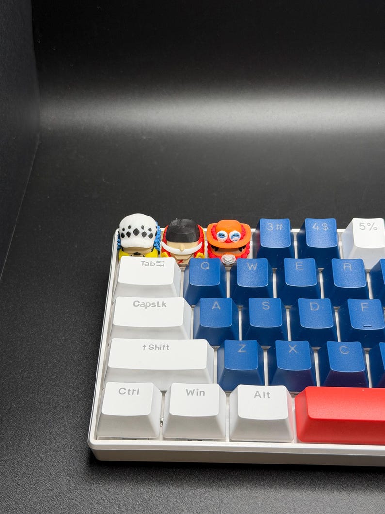 Handmade Anime Keycaps - Edward Newgate, Trafalgar Law, Portgas D. Ace for Cherry MX - Custom Artisan - Perfect Anime Fan Gift image 3