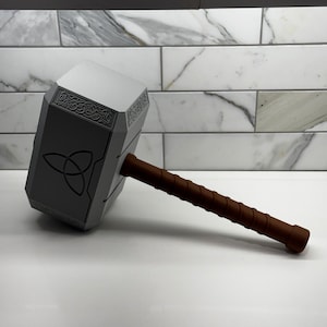 Thor&#39;s Mjolnir 3D Printed Hammer - Full-Size, High-Quality Cosplay & Display Prop - Authentic Norse Mythology Replica