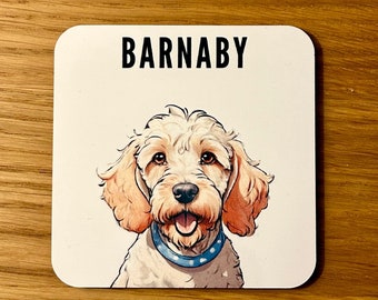 Cockapoo Coaster - Personalised Coaster Cockapoo Dog Premium Quality