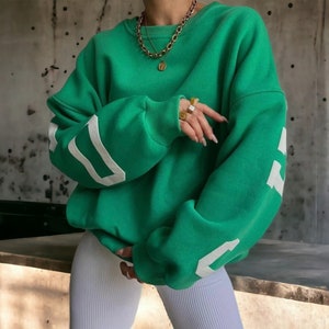 Women's Graphic Sweater Streetwear Oversized Pullover Stylish Outerwear zdjęcie 5
