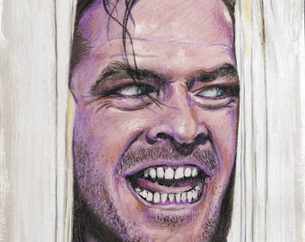 Jack Torrence(Jack Nicholson) of Shining by Kubrick, Pastel on paper  24x33 cm 2023 soft pastels, pastels pencil and Charcoal