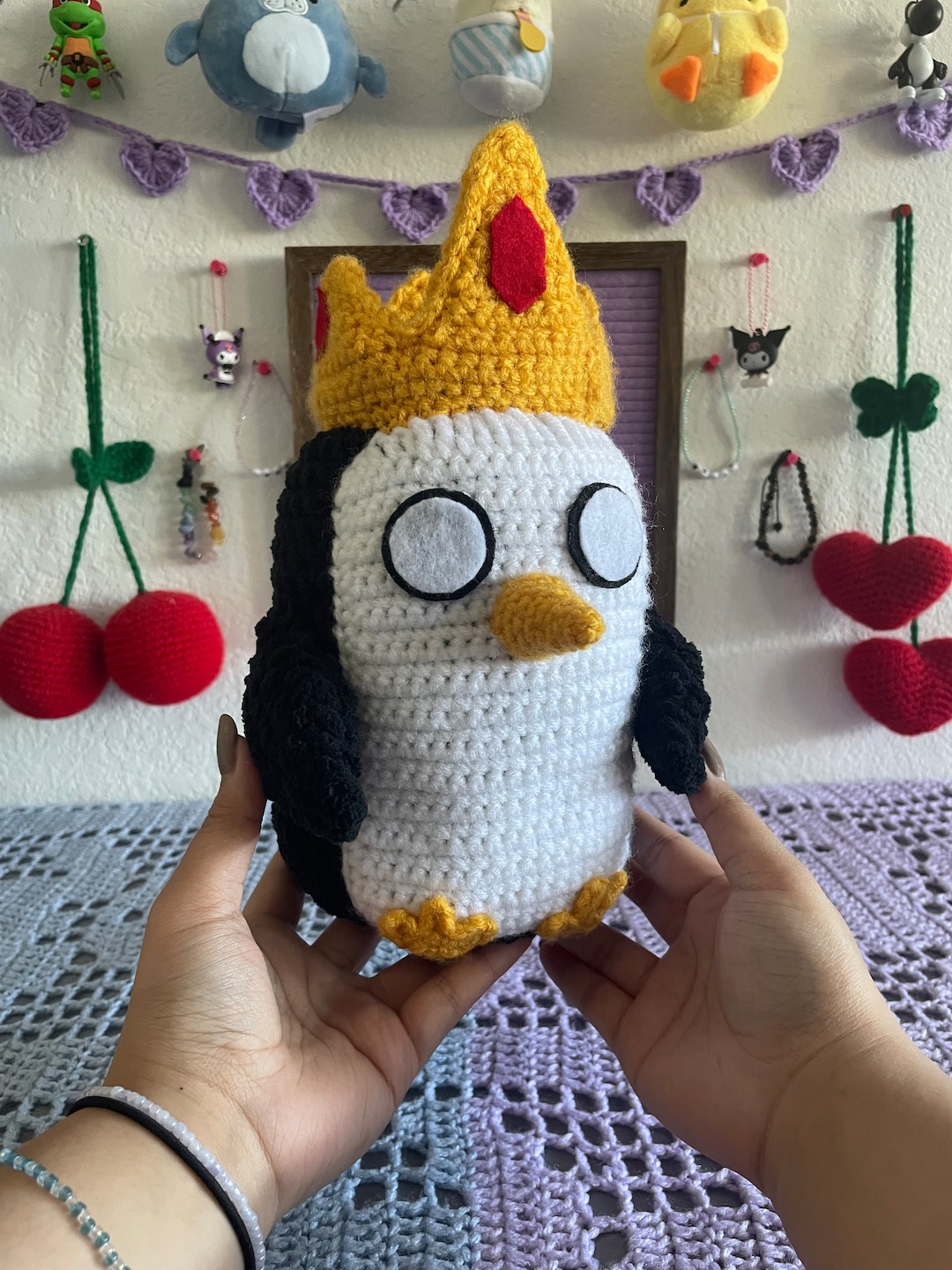 Crocheted Gunter From Adventure Time