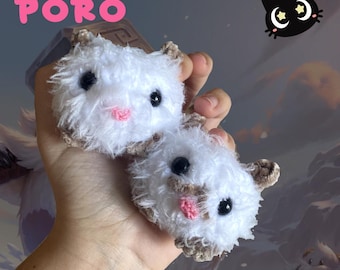 Poro Plushie Crochet Pattern – League of Legends Amigurumi (Digital Download)