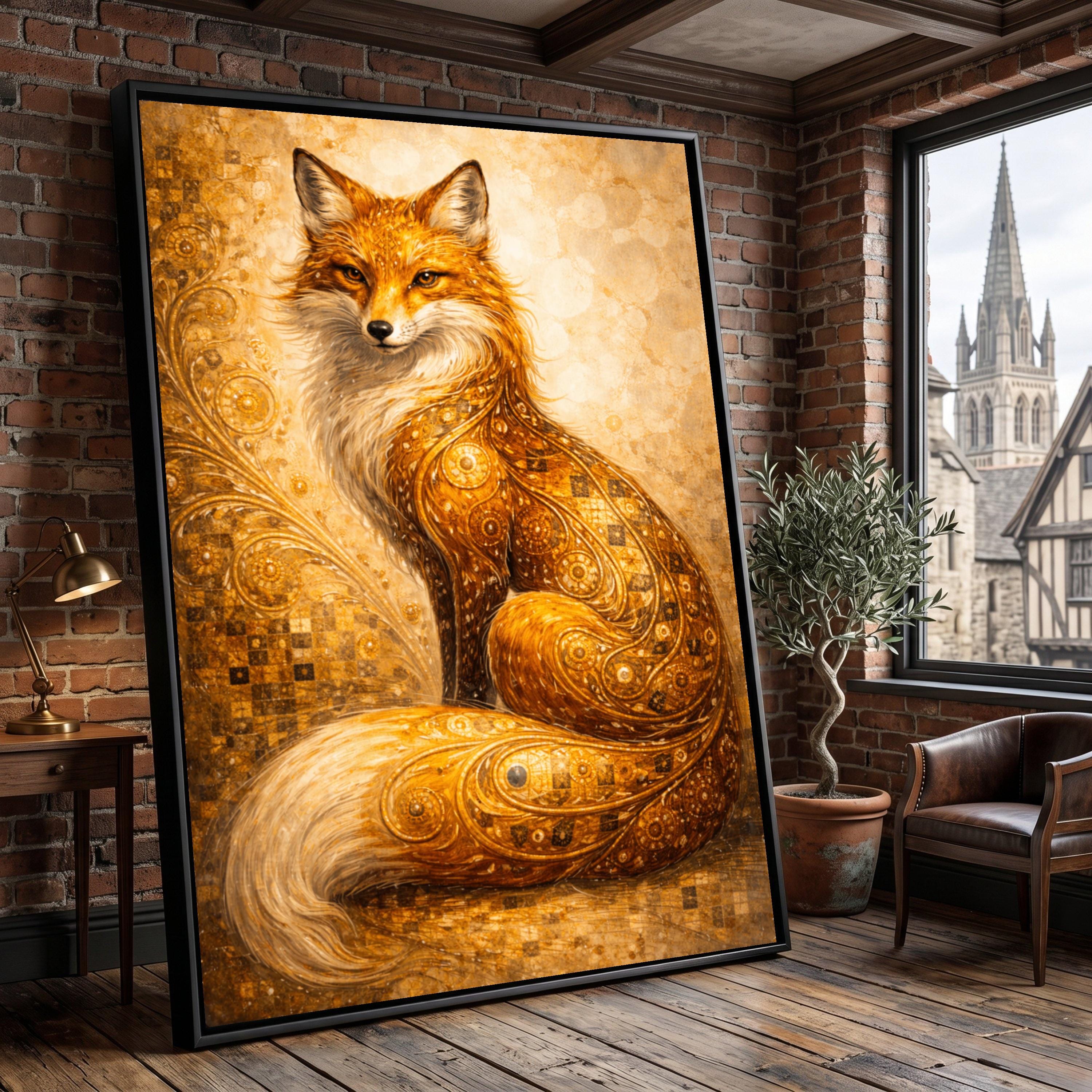 Gustav Klimt Fox Print - Etsy