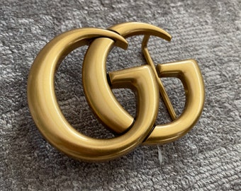 Vintage 38mm 40mm 1,5" Gucci Gürtelschnalle GG Gold Marmont Interlocking Double G Fibbia Schnalle Boucle Cintura Gurtel Geschenk Luxus