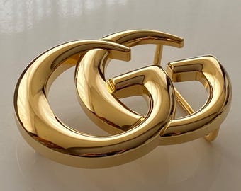 vintage 38 mm 40 mm 1,5 po. Boucle de ceinture Gucci GG Gold Polished Marmont Double G entrelacs Fibbia Schnalle Boucle Cintura Gurtel Gift Luxury