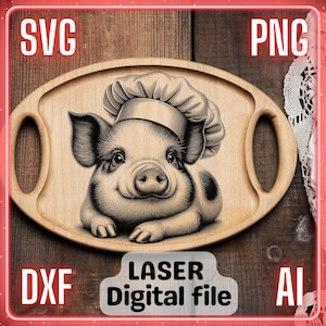 Hartje | Lasergraveerbestand PNG SVG-bestand: hout, onderzetters, charcuteriebord, snijplank | LightBurn, Glowforge, Xtool