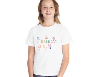 Birthday Girl T-shirt-Trendy T-shirt-Birthday Gift-Personalized T-shirt-Gift For Kids-Youth Midweight Tee