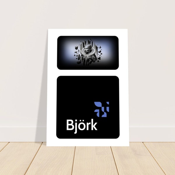 Bjork Inspired A4 Print - Premium Matte Paper Poster - Minimalist Music Poster - Unique Home Decor - Indie Birthday Gifts - Bjork Gift Idea