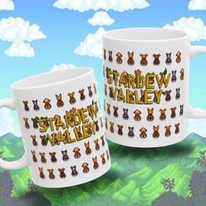 Stardew Valley Dog Mug Stardew Valley Coffee mug Stardew Dogs gamer mug White mug Stardew Valley Cup Gamer gift Gamer cup Gift for her
