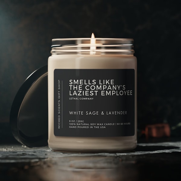 Lethal Company Gift Funny gift for him Lethal Smells Like laziest employee Candle Gamer gift Lethal Company gift for gamer PC gaming gift