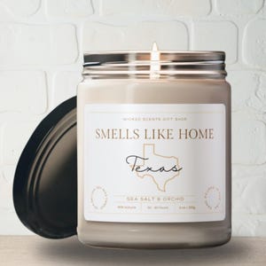USA Texas Scented Candle Texas Gift New Home Gift Homesick Gift Moving Away Texas Candle College Student Moving Gift Souvenir Coworker gift