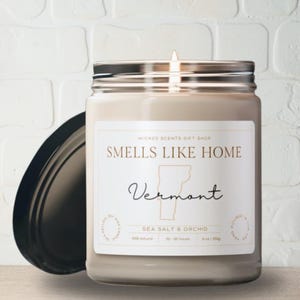 USA Vermont Scented Candle Vermont Gift New Home Gift Homesick Gift Moving Away Vermont Candle College Student Moving Gift Souvenir Coworker