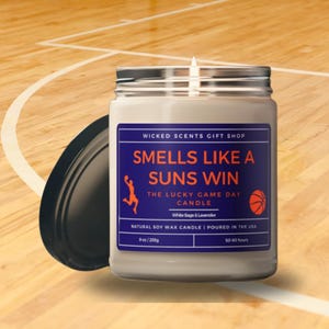 NBA Gift Phoenix Suns Candle Sports Gift Suns Merch Suns gift Smells Like A Suns Win Candle gift Luck Basketball Gift Phoenix Suns fan decor