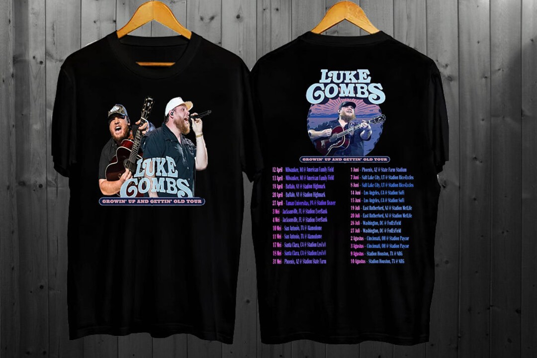 Luke Combs 2024 Tour Growing up and Getting Old Tshirt, Luke Combs