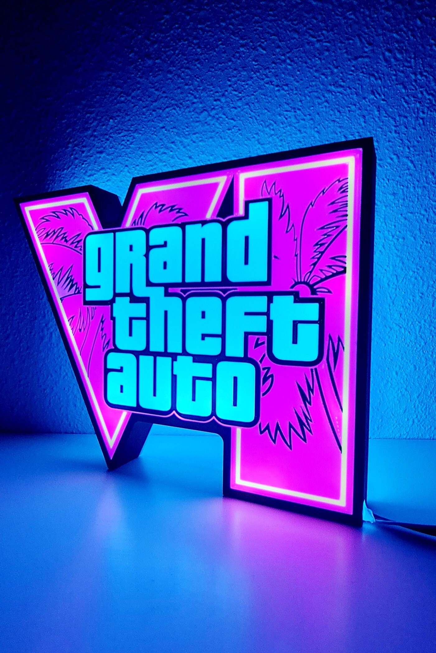 gta vice city - pink poster Poster Vintage Retro Metal Sign 8x12 Inch Man  Cave Home Wall Decor