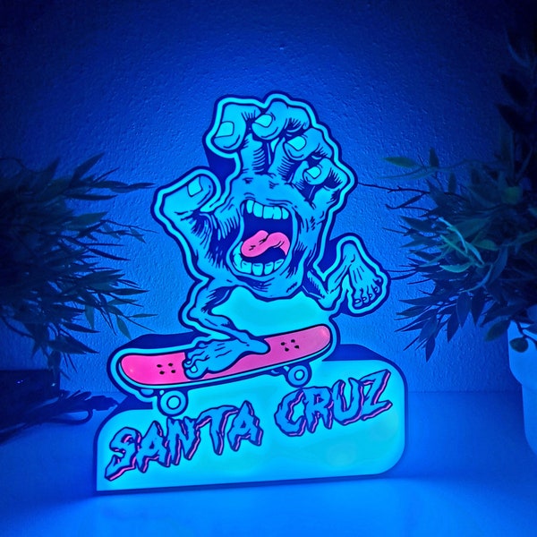 Santa Cruz Hand with Skateboard LED Light