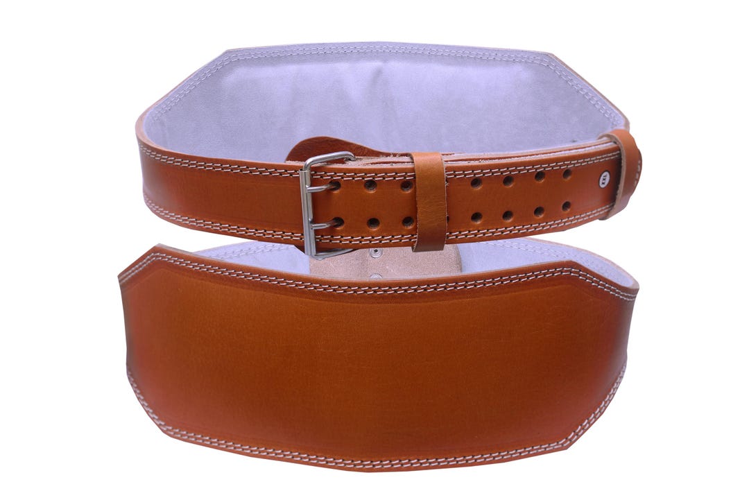 XXL Weight Lifting AQF 6 Leather Belt Back Support Gym Power Training Fitness | UK