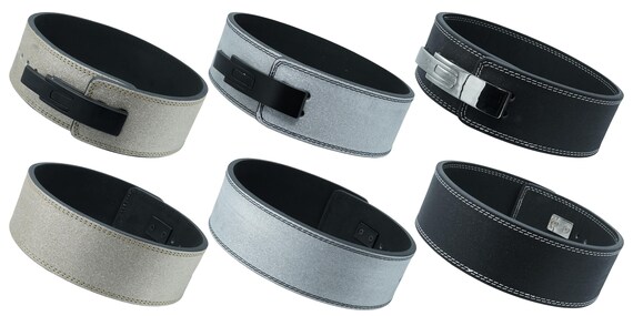 Fibbia A Leva Per Cintura Sollevamento Pesi EKON In Pelle 10 Mm - Nero/marrone