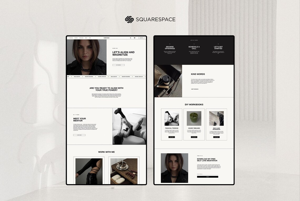 Minimal Squarespace Website Template for Coaches - Squarespace 7.1 ...