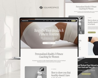 Squarespace Website Template for Fitness Coach, Health Coach, Personal Trainer Website Template, Fitness Squarespace 7.1 Website
