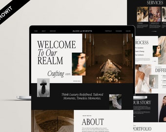 Elegant Event Planner Showit Website Template