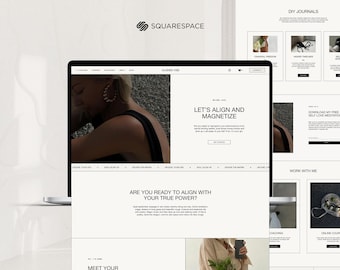 Minimal Squarespace Website Template for Coach, Therapists, Mentors, Modern 7.1 Theme Design