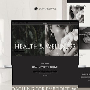 Squarespace Website Template for Coach, Wellness Coach, Life Coach Squarespace 7.1  Template, Health Coach Website, Therapist Website, Blog