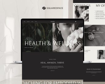 Squarespace Website Template: Coach, Wellness, & Therapist Website Design