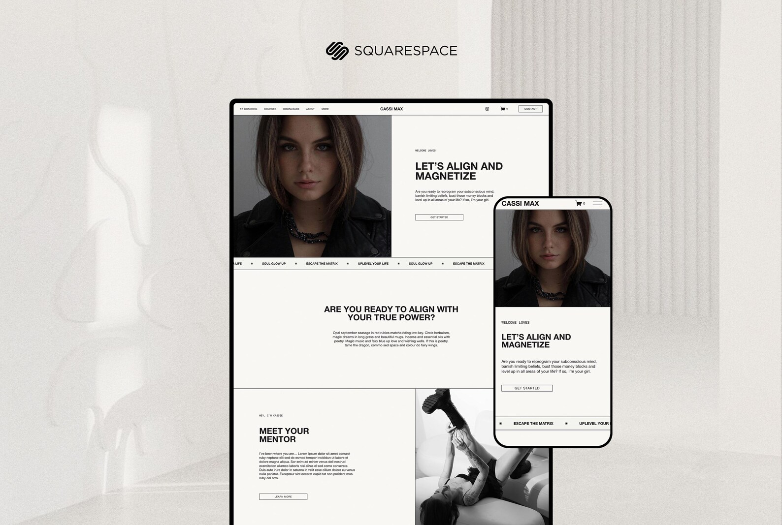 Minimal Squarespace Website Template for Coaches - Squarespace 7.1 ...