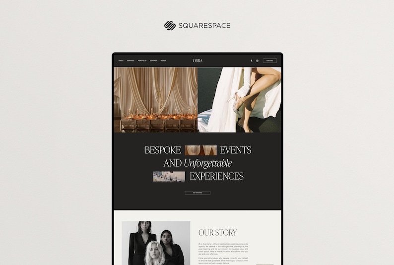 Squarespace Template for Wedding Planners, Event Planner Website Template, Elegant Squarespace 7.1 image 10