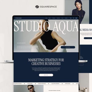 Squarespace Website Template, Social Media und Marketing Website Design