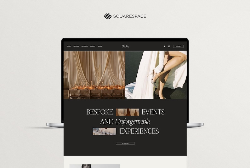 Squarespace Website Template for Wedding Planners Event Planners Squarespace Website Template for Wedding Planners Event Planners