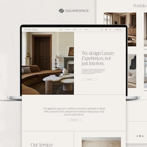 Szablon witryny Squarespace: portfolio i blog o projektowaniu wnętrz. Minimalistyczny motyw Squarespace 7.1. zdjęcie 11