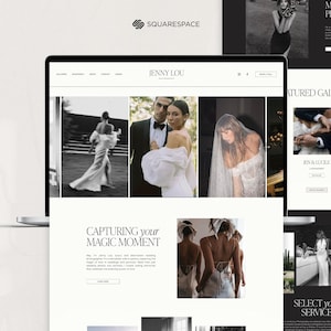 Squarespace Website Template für Fotografen, Hochzeitsfotografen Website, Hochzeitsplaner, Fotograf Squarespace Template 7.1