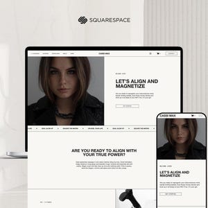 Squarespace Website Template for Coach, Life Coach, Coaching Website, Minimal Squarespace 7.1 Template, Squarespace Website Coach, Courses