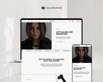 Minimal Squarespace Website Template for Coaches - Squarespace 7.1 Modern Coach Theme