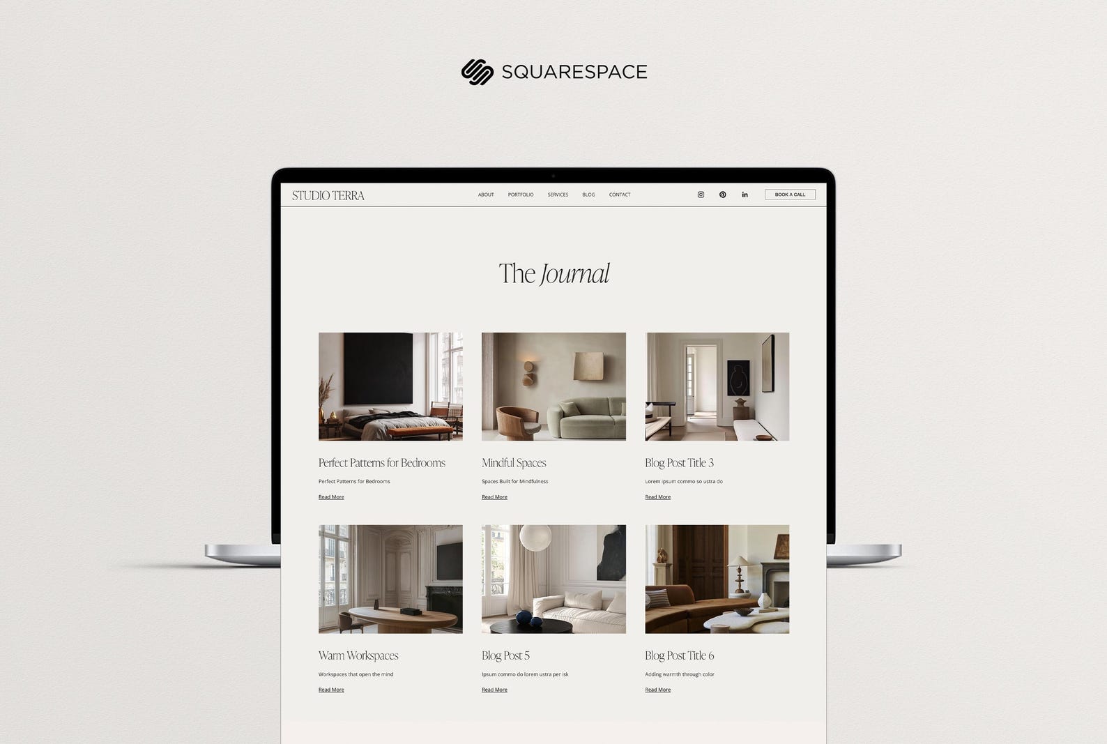 Squarespace Website Template: Interior Design Portfolio & Blog ...