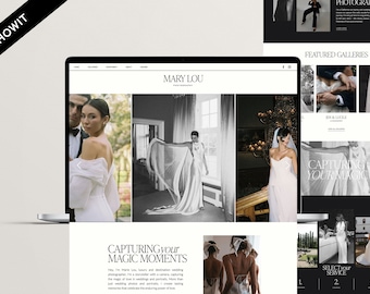 Showit Website Template for Photographers, Wedding Photographer Website, Wedding Planner Website, Photographer Showit Template, DIY