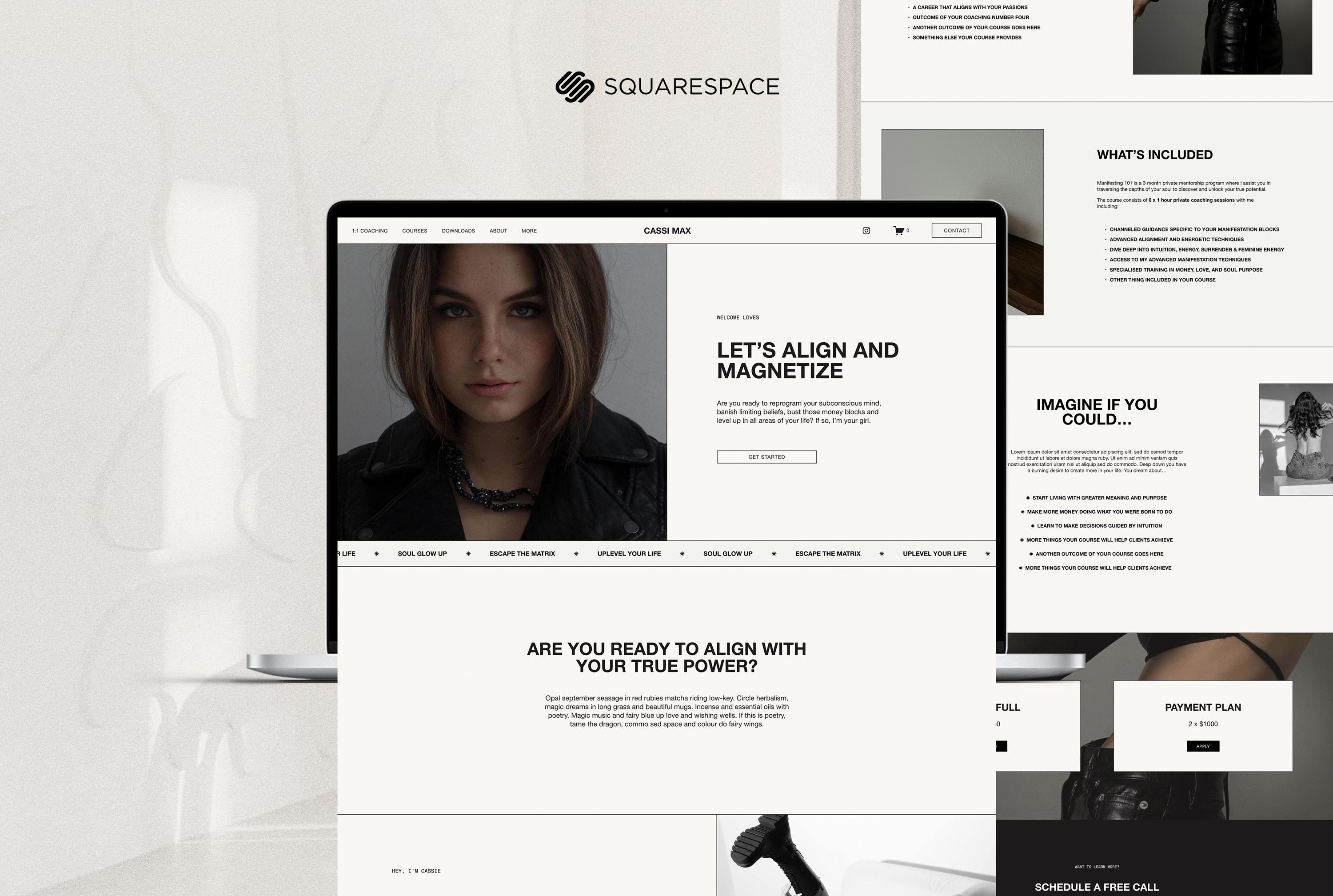 Minimal Squarespace Website Template for Coaches - Squarespace 7.1 ...