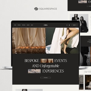 Squarespace Website Template für Hochzeitsplaner, Eventplaner Website, Hochzeitsplaner, Fotograf Squarespace Template 7.1, Elegant